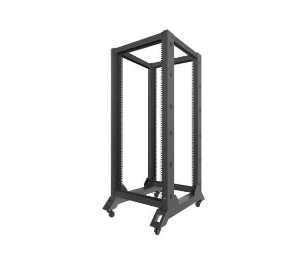 Lanberg Stojąca 19" 27U 600x800mm Open Rack (czarna) - 455670 - zdjęcie 4